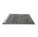 Sideview of Machine Washable Oriental Gray Industrial Rug, wshurb2558gry