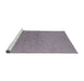 Sideview of Machine Washable Industrial Modern Dark Gray Rug, wshurb2559