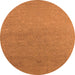 Round Oriental Orange Industrial Rug, urb2559org