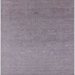Square Machine Washable Industrial Modern Dark Gray Rug, wshurb2559