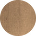 Round Oriental Brown Industrial Rug, urb2559brn