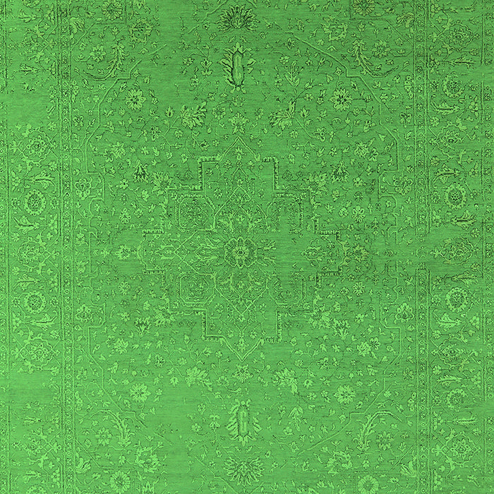 Machine Washable Oriental Green Industrial Area Rugs, wshurb2559grn