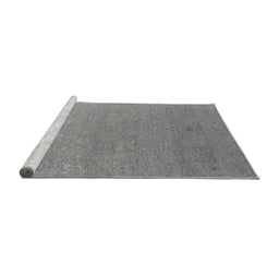 Sideview of Machine Washable Oriental Gray Industrial Rug, wshurb2559gry