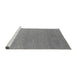 Sideview of Machine Washable Oriental Gray Industrial Rug, wshurb2559gry