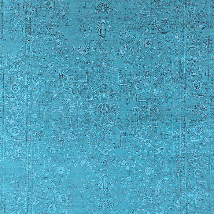 Machine Washable Oriental Light Blue Industrial Rug, wshurb2559lblu