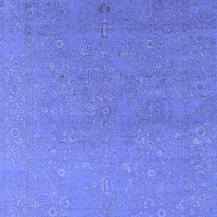 Machine Washable Oriental Blue Industrial Rug, wshurb2559blu