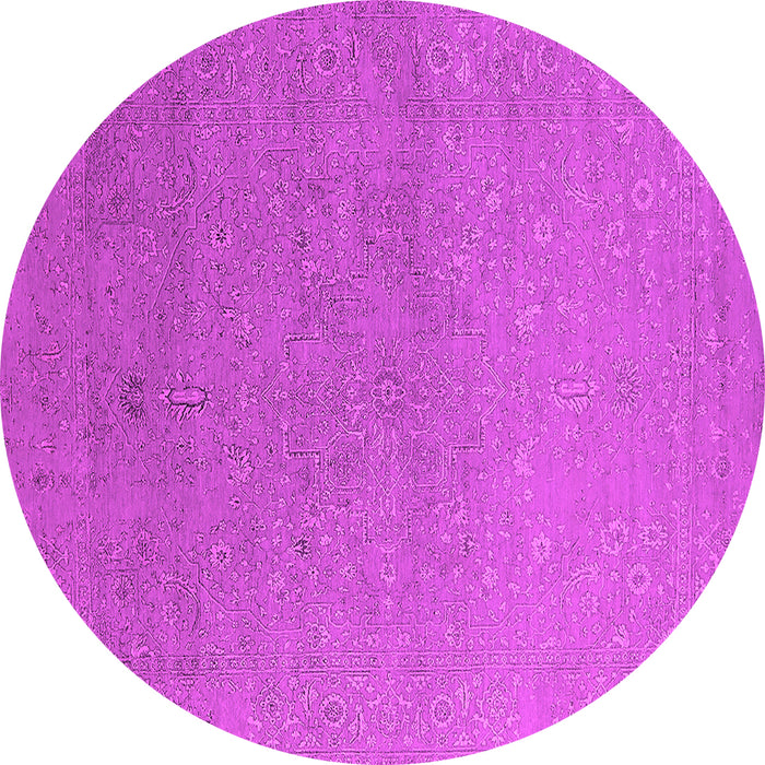 Round Oriental Pink Industrial Rug, urb2559pnk