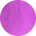 Round Oriental Pink Industrial Rug, urb2559pnk