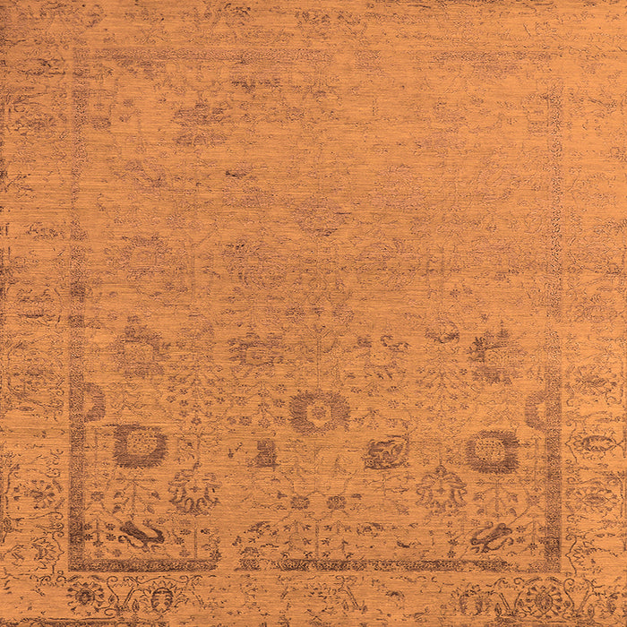 Square Oriental Orange Industrial Rug, urb2560org