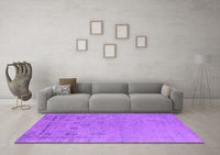 Machine Washable Oriental Purple Industrial Rug, wshurb2560pur