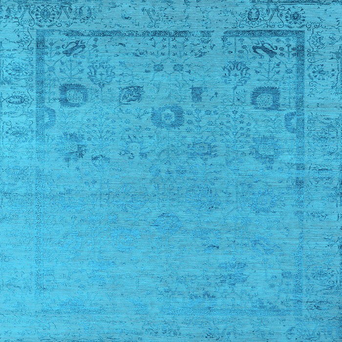 Square Oriental Light Blue Industrial Rug, urb2560lblu