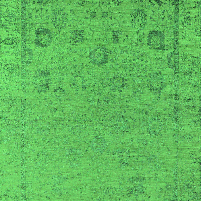 Machine Washable Oriental Green Industrial Area Rugs, wshurb2560grn