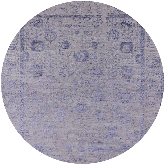 Round Machine Washable Industrial Modern Dark Gray Rug, wshurb2560
