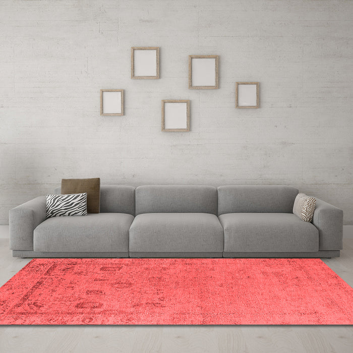 Industrial Red Washable Rugs