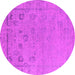 Round Oriental Pink Industrial Rug, urb2560pnk