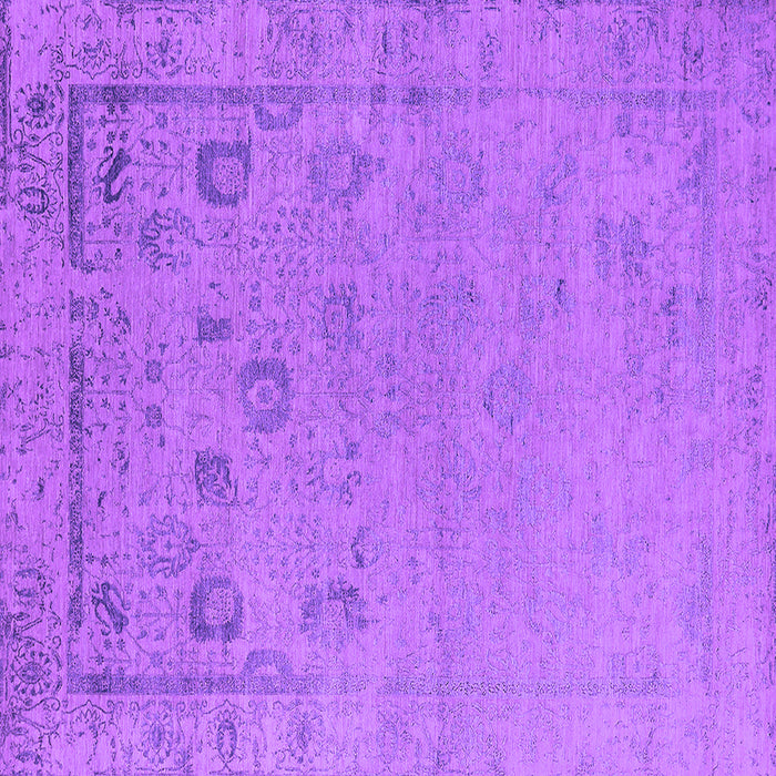 Square Machine Washable Oriental Purple Industrial Area Rugs, wshurb2560pur