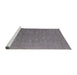 Sideview of Machine Washable Industrial Modern Dark Gray Rug, wshurb2561