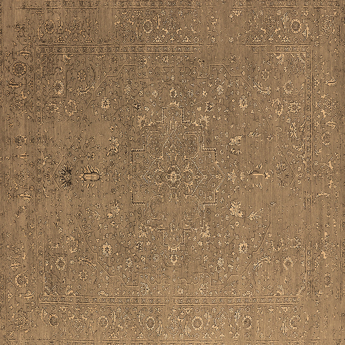 Square Oriental Brown Industrial Rug, urb2561brn