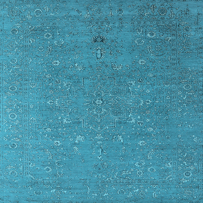 Square Oriental Light Blue Industrial Rug, urb2561lblu