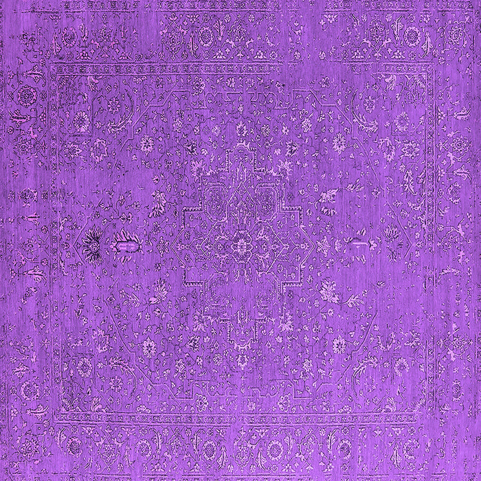 Square Machine Washable Oriental Purple Industrial Area Rugs, wshurb2561pur