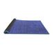 Sideview of Oriental Blue Industrial Rug, urb2561blu