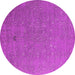 Round Oriental Pink Industrial Rug, urb2561pnk