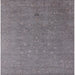 Square Machine Washable Industrial Modern Dark Gray Rug, wshurb2561