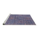 Sideview of Machine Washable Industrial Modern Deep Periwinkle Purple Rug, wshurb2562