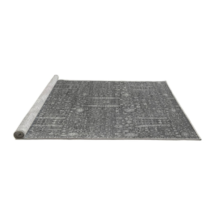 Sideview of Machine Washable Oriental Gray Industrial Rug, wshurb2562gry