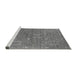 Sideview of Machine Washable Oriental Gray Industrial Rug, wshurb2562gry