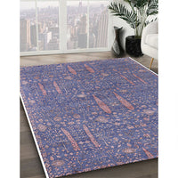 Mid-Century Modern Deep Purple Oriental Rug, urb2562