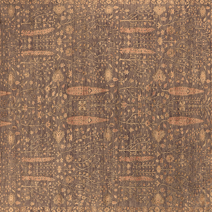 Square Oriental Brown Industrial Rug, urb2562brn