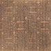 Square Oriental Brown Industrial Rug, urb2562brn