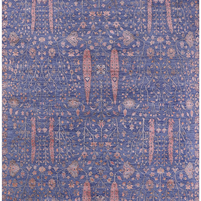 Mid-Century Modern Deep Purple Oriental Rug, urb2562