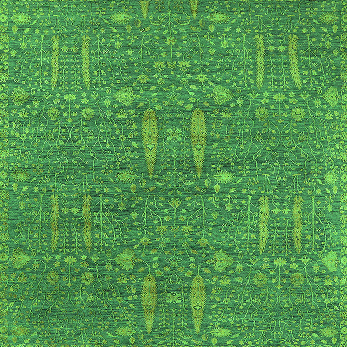Square Oriental Green Industrial Rug, urb2562grn