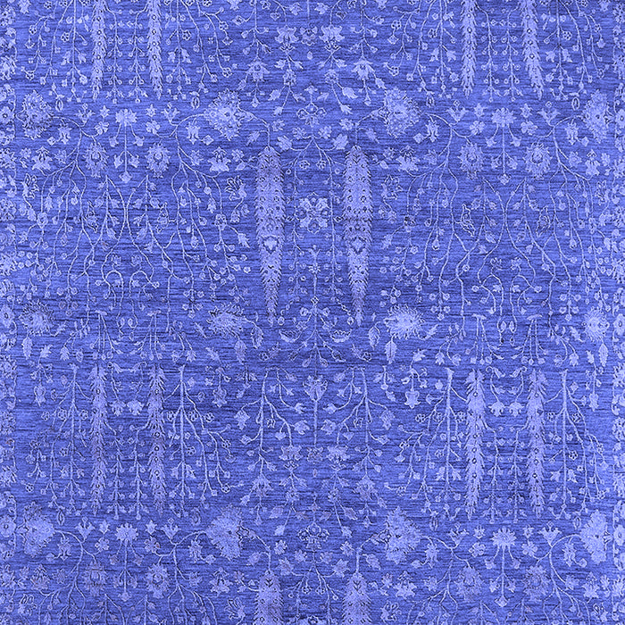 Machine Washable Oriental Blue Industrial Rug, wshurb2562blu