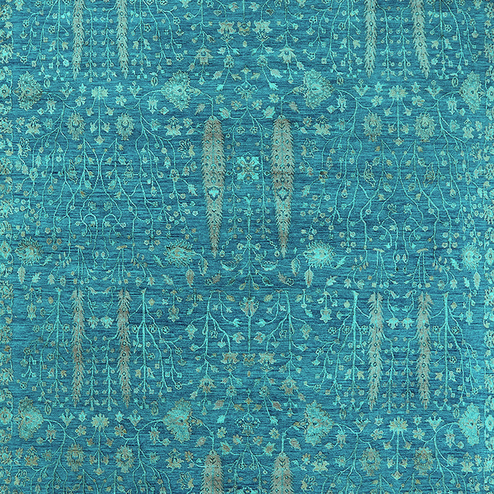 Machine Washable Oriental Turquoise Industrial Area Rugs, wshurb2562turq