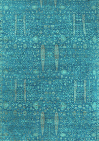 Oriental Turquoise Industrial Rug, urb2562turq