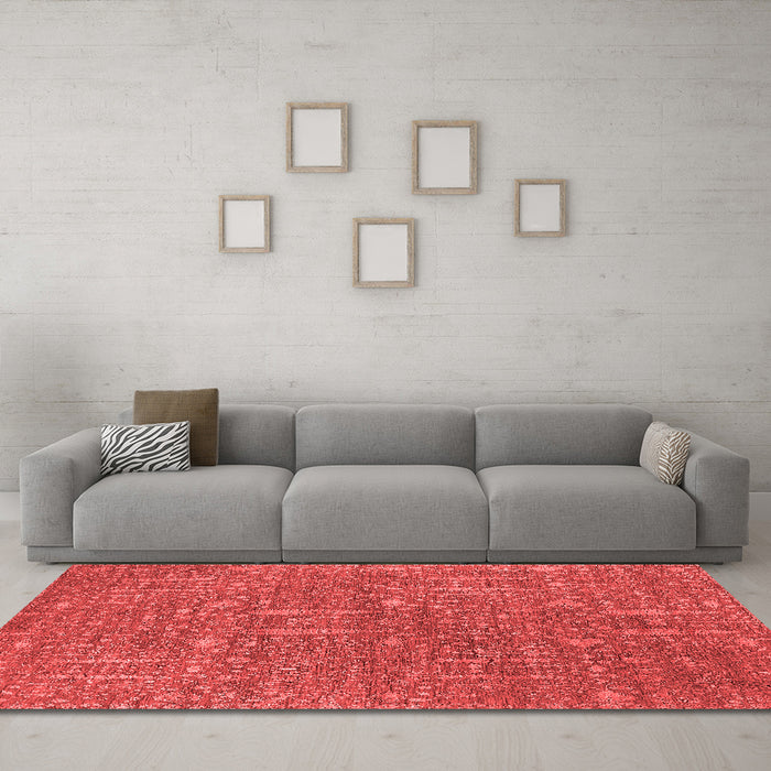 Industrial Red Washable Rugs