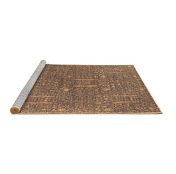Sideview of Machine Washable Oriental Brown Industrial Rug, wshurb2562brn