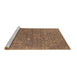 Sideview of Machine Washable Oriental Brown Industrial Rug, wshurb2562brn