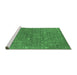 Sideview of Machine Washable Oriental Emerald Green Industrial Area Rugs, wshurb2562emgrn