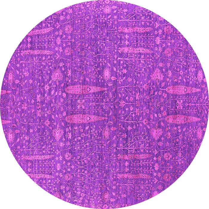 Round Oriental Pink Industrial Rug, urb2562pnk