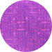 Round Oriental Pink Industrial Rug, urb2562pnk