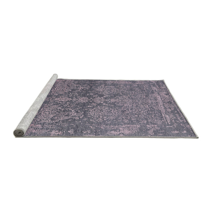 Sideview of Machine Washable Industrial Modern Dark Gray Rug, wshurb2563