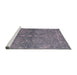 Sideview of Machine Washable Industrial Modern Dark Gray Rug, wshurb2563