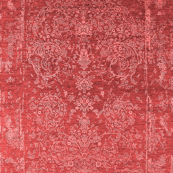 Machine Washable Oriental Red Industrial Rug, wshurb2563red