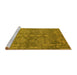 Sideview of Machine Washable Oriental Yellow Industrial Rug, wshurb2563yw