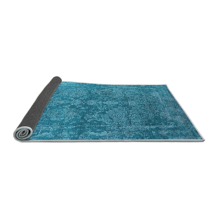 Sideview of Oriental Light Blue Industrial Rug, urb2563lblu
