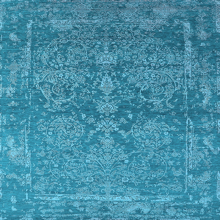 Square Oriental Light Blue Industrial Rug, urb2563lblu